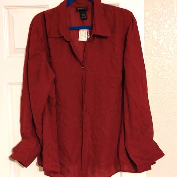 Lane Bryant Tops - Deep wine button down shirt